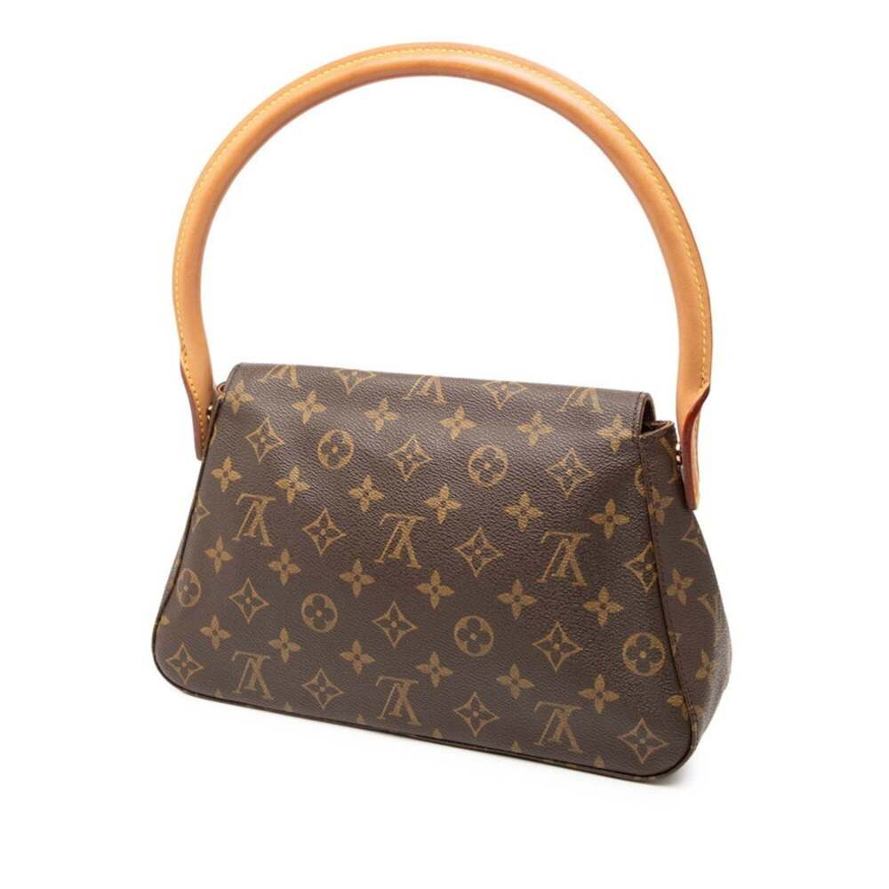 LOUIS VUITTON Brown Monogram Leather Mini Looping Shoulder Bag - Picture 2 of 6